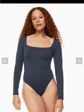 Babaton Navy Long Sleeve Bodysuit